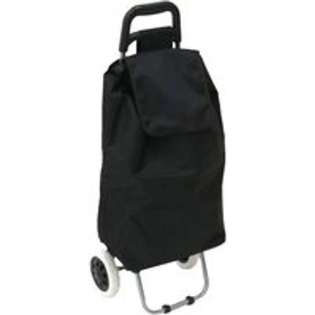 2 Wheel Folding Shopping Trolley Bag - Black - One Size