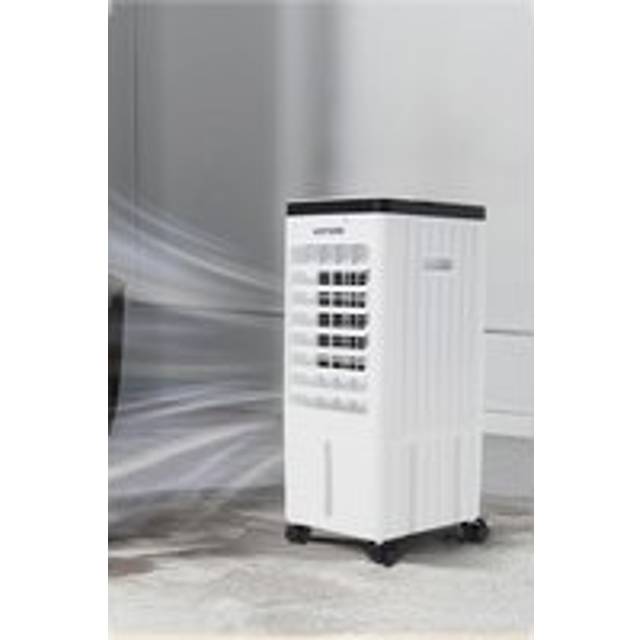 Portable 8L Evaporative Air Cooler with Remote Control - White - One Size