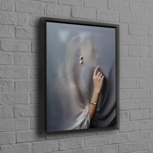 Print on Canvas - Black (35 cm H x 25 cm W)
