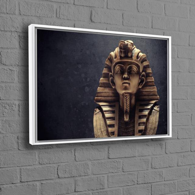 Stylish Framed Wall Art Featuring Modern Poster of Tutankhamun Perfect For Office Decor and Personalized Gift - Framed Print without Mat (60 cm H x 90 cm W)