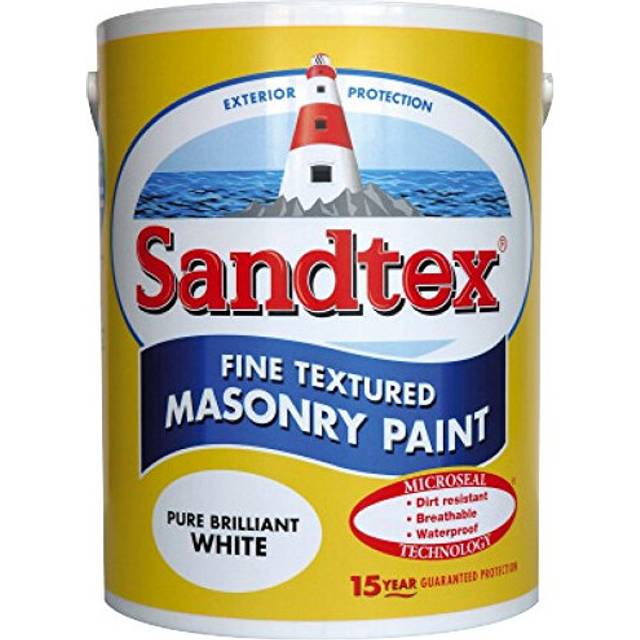 Sandtex Brilliant White External Matt Fine Textured Masonry Paint 10L
