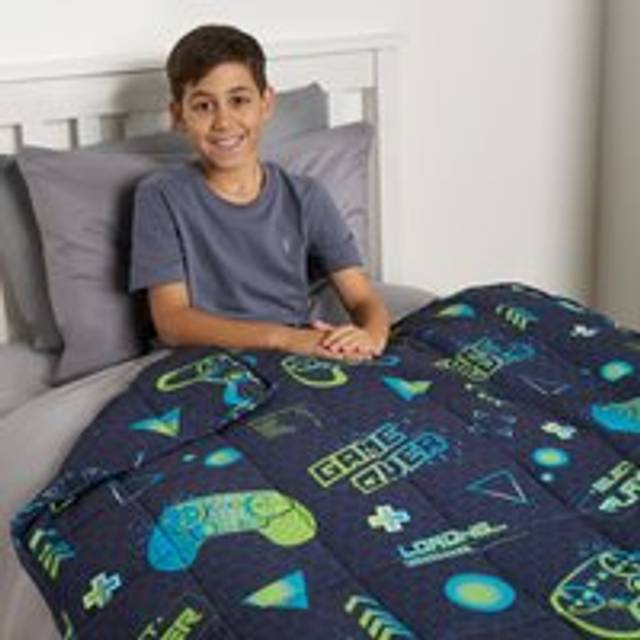 Gaming weighted blanket kids soft throw anxiety stress relief sleep sofa bed