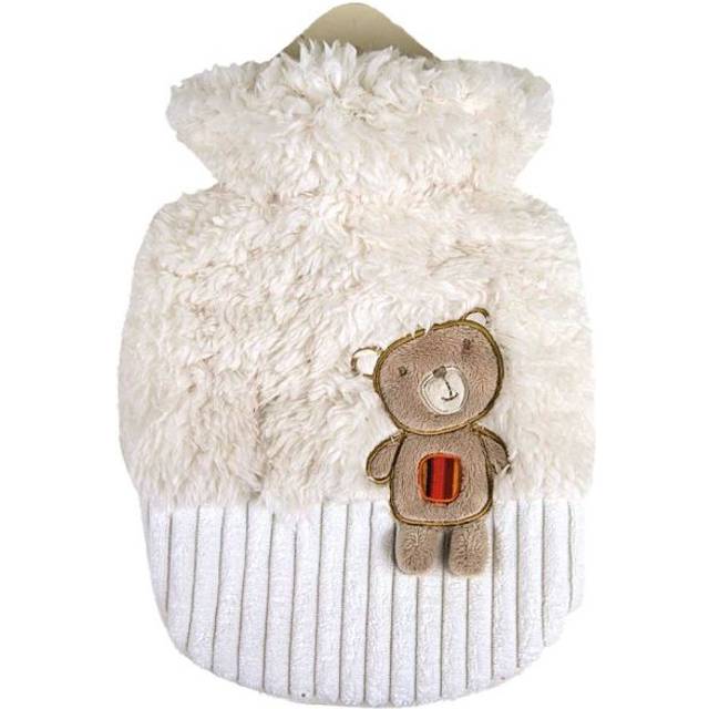 Sanger small rubber hot water bottle with cover bear piet for children│0.8 litre