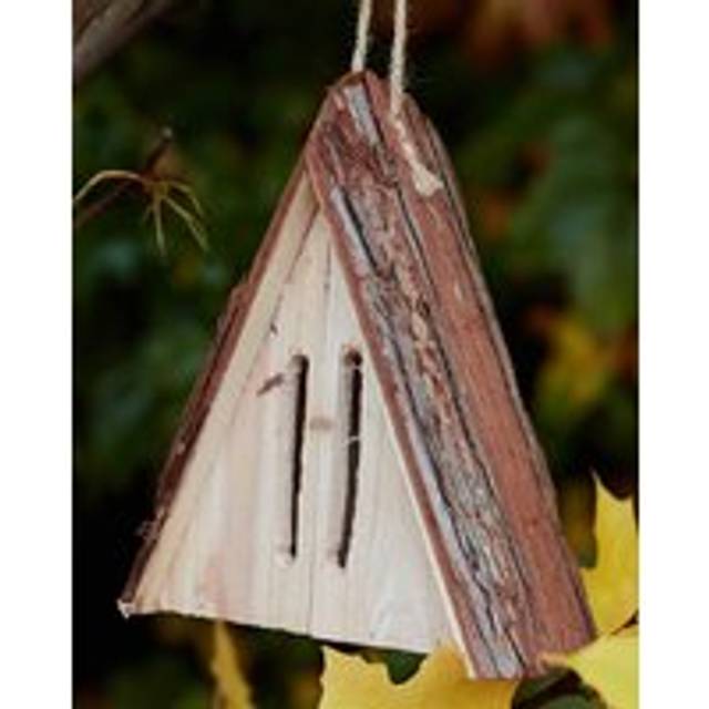 Traditional Wooden Hanging Butterfly Summer Outdoor Garden House - Grey - One Size