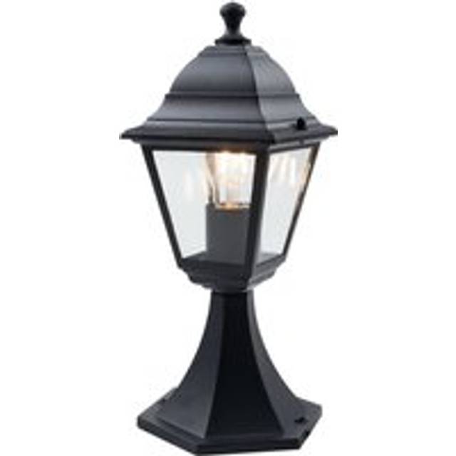 Cambridge - Black with Clear Glass Four Sided Lantern IP44 Outdoor Post Light