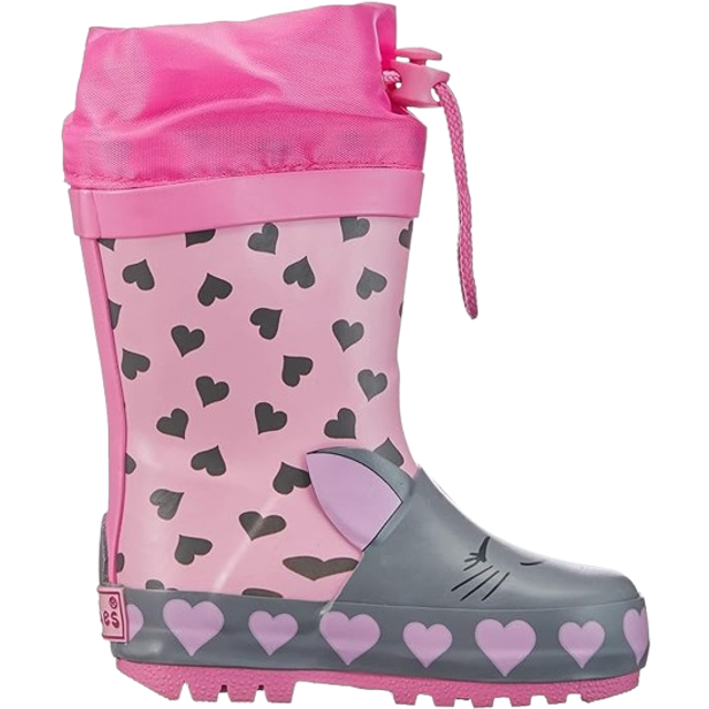 Girl's rubber rain boots Playshoes Cat - Rose - 28