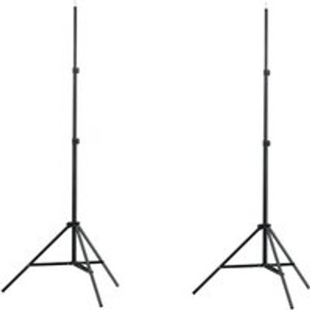 Light Stands 2 pcs Height 78-210 cm - Black - One Size