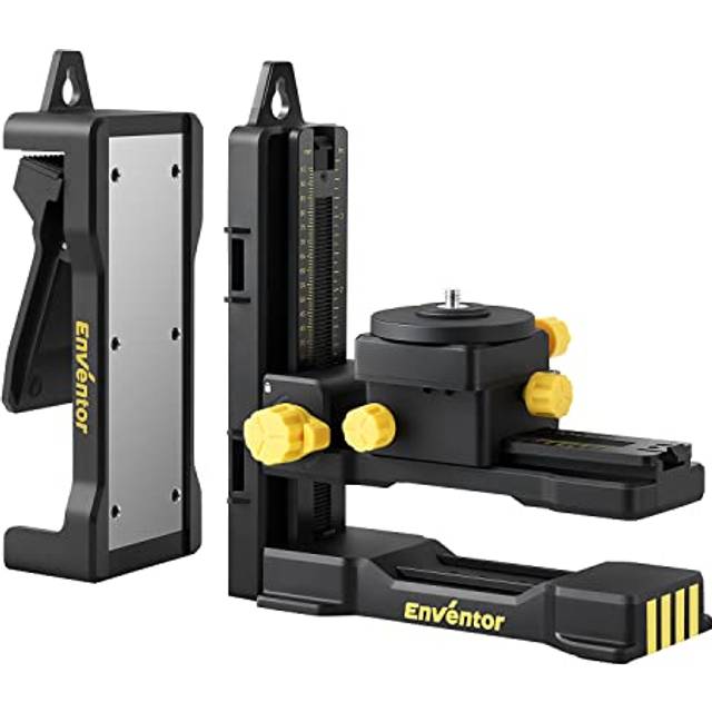 L-Shape Magnetic Bracket Base for Laser Level, ENVENTOR 1/4''-20 Threaded Laser Level Tripod Stand with Adjustable Clamp, 360Ã Horizaontal Ratation,
