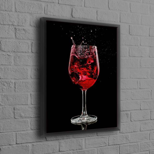 Personalized Red Wine Splash Artwork Poster Perfect as a Home Kitchen and Bar Decor or Modern Wedding Gift for Couple - Black (250 cm H x 110 cm W)