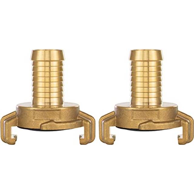 Poppstar 2x snabbkoppling mässing 3/4 tum (Geka-systemkoppling) slanganslutning för 19 mm slang-innerdiameter
