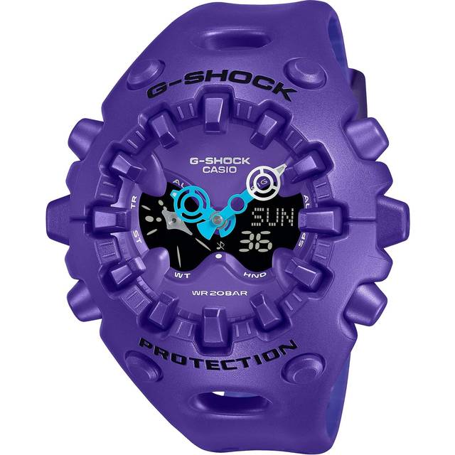 Casio Mens G-Shock Cool Eyes Purple Dual Display Watch GA-V01-2AER