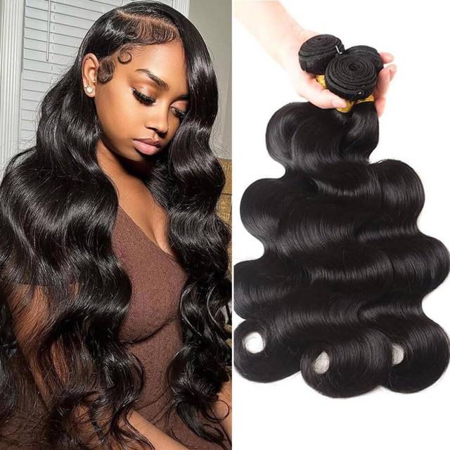 Aomllute 12A Body Wave Human Hair Bundles 26 28 30 Inch 3 Bundles Human Hair Body Wave Bundles 100% Unprocessed Raw Brazilian Virgin Weave Bundles Hum