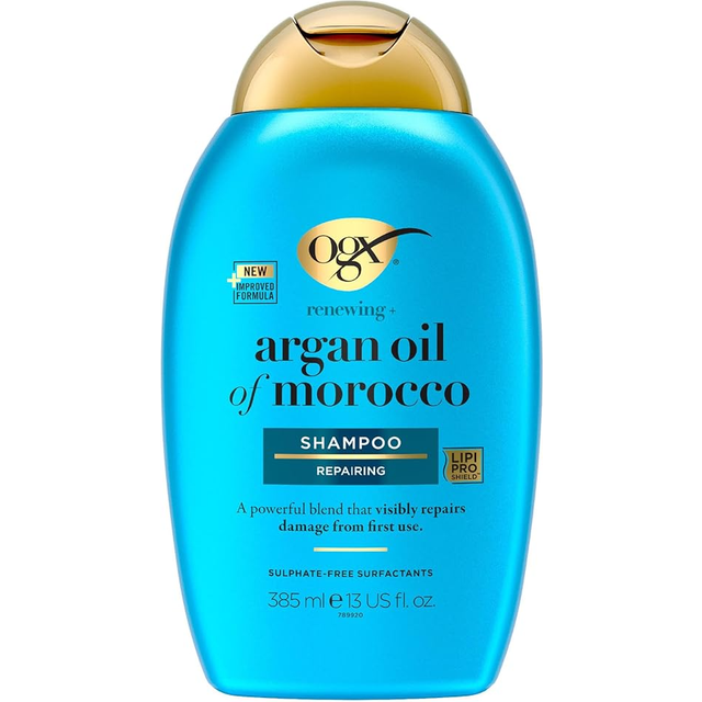OGX Argan Oil of Morocco Repairing Shampoo, Moisturises, Restores and Strengthens, for Dry and Damaged Hair, Sulfate Free Surfactants, 385ml,