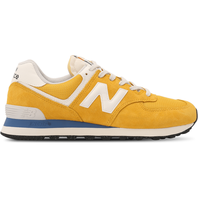 New Balance Kids' 500 Hook & Loop in Yellow/Blue Synthetic, size 5