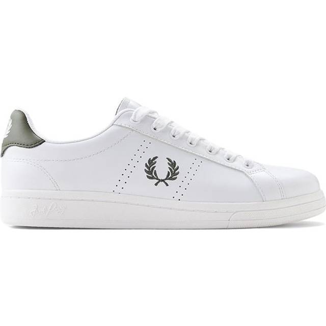 Men's Fred Perry B721 Leather Men's White/Navy Trainers - Size: 10