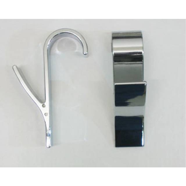 Pair Of Towel & Bath Robe For Round Tube Towel Rails - Chrome Plated