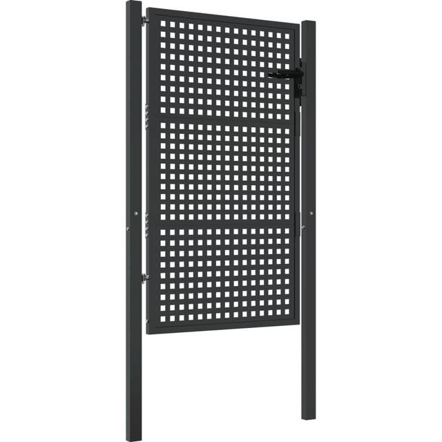 Canora Grey Garden Gate Anthracite 105X150 Cm Steel (105cm H x 175cm W x 1.6cm D)