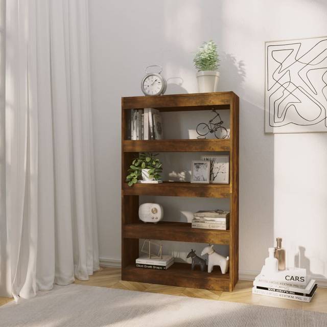 Gegam Wood Etagere Bookcase - Rustic Brown (135cm H x 80cm W x 30cm D)