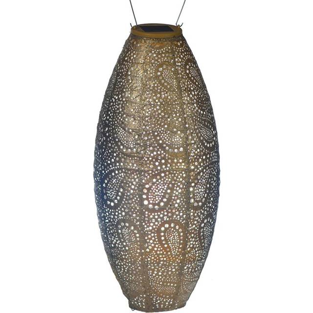Fallen Fruits Long Oval Paisley Solar Lantern - Copper