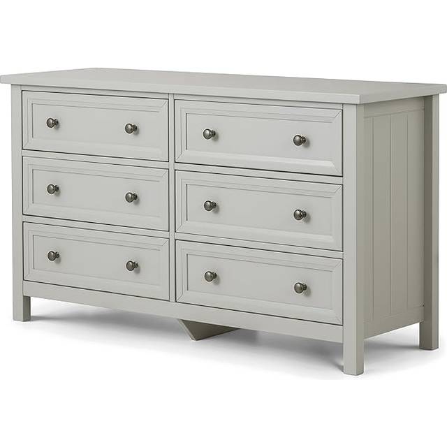 Maine 6 Drawer Wide Chest- Dove Grey