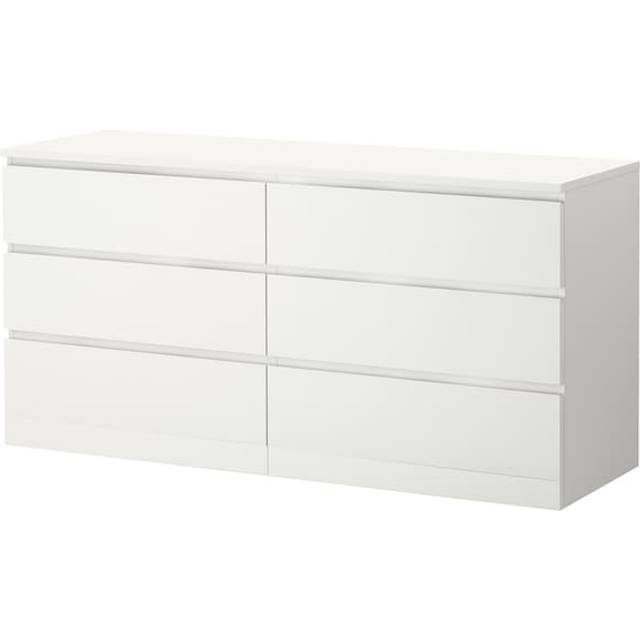 MALM Chest of 6 drawers, white, 160x78 cm