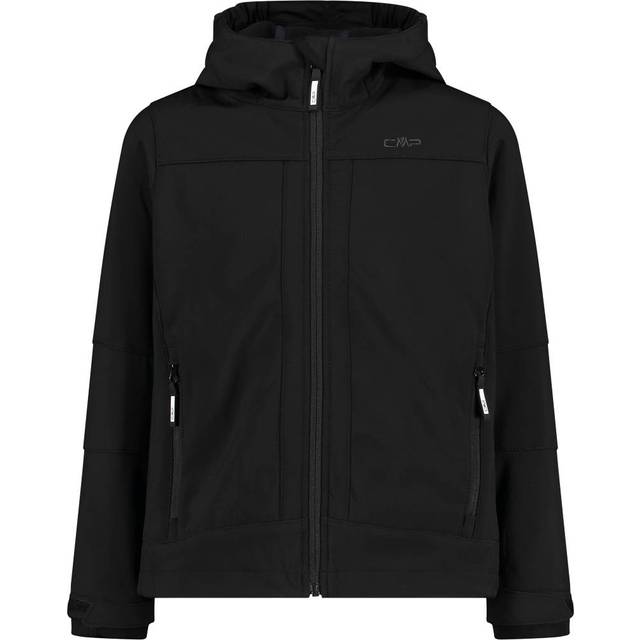 CMP - Boy's Jacket Fix Hood Softshell - Softshell jacket size 92, black