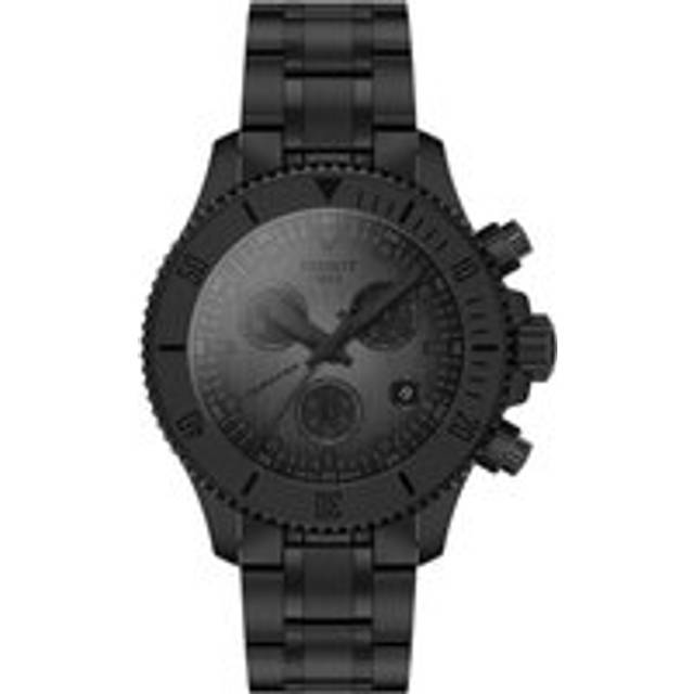 Tissot T1202173306100 Seastar Unisex Quartz Chronograph Bracelet Strap Watch, Black