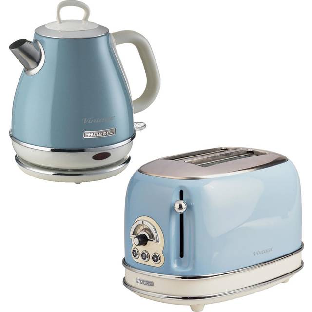 Vintage 1L Jug Kettle & 2 Slice Toaster Blue