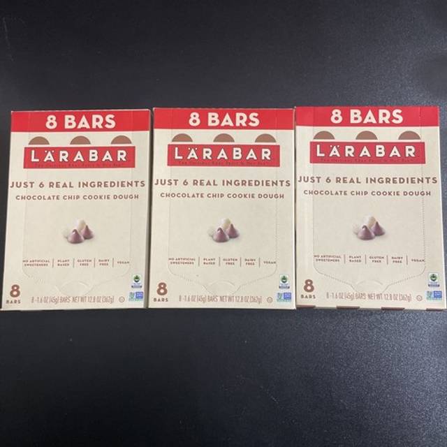 Larabar Gluten Free Fruit & Nut Bar Chocolate Chip Cookie Dough 8 Bars