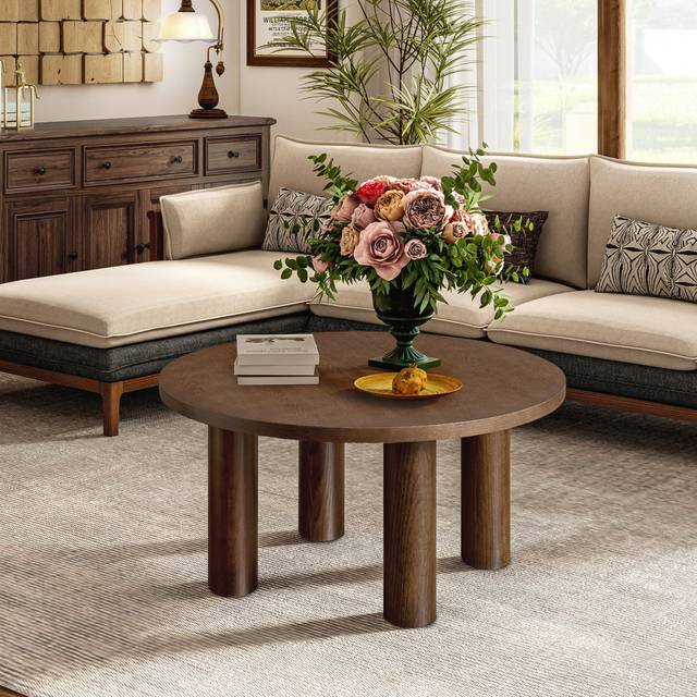 Living Room Coffee Table - Brown (45.3cm H X 90cm W X 90cm D)