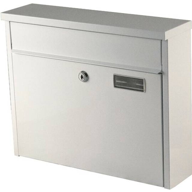 Dakota Fields Large 38cm x 38cm Steel Wall Mounted Letter Box White Medium