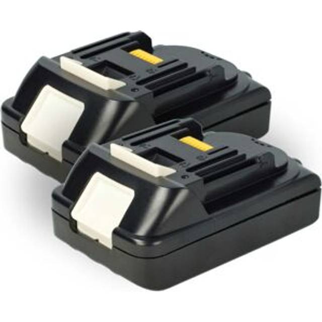 Extensilo - 2x Battery Replacement for Makita BL1815, BL1820, 197265-04, 197265-4, 197422-4, BL1815B for Electric Power Tools (2500 mAh, Li-ion, 18 v)