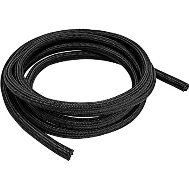 Amazon Basics Easy-Cut Cable Tidy Tube for Cable Management, Cord Organiser, 3 m, Black