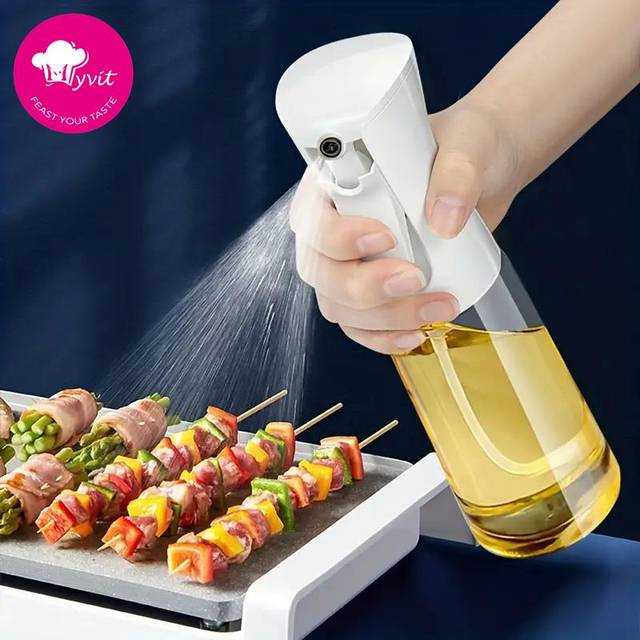 Kitchen Household Barbecue Olive Oil Edible Oil Spray Pot Artifact 200ML white