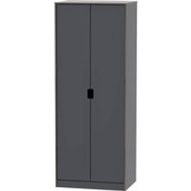 Shanghai B Tall Wardrobe Dark Grey 1 Shelf 77cm