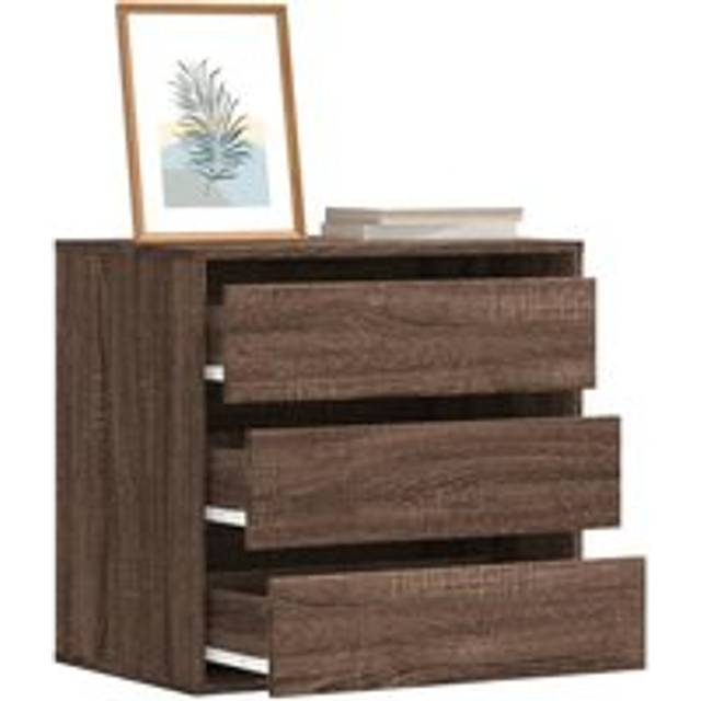 Berkfield Home Corner Chest of Drawers Brown Oak 60x41x58 cm Engineered Wood | Size: 60 x 41 x 58 cm