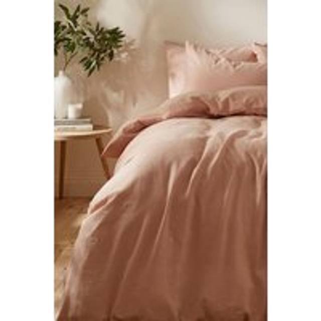Martex Touch Of Linen Duvet Cover Set (includes 2 Pillowcases 1 For Single)  - King, Powder Pink