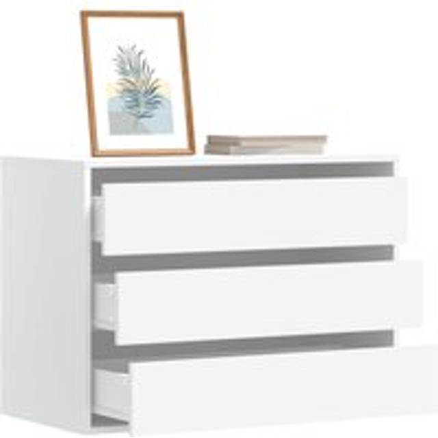 Corner Chest of Drawers White 80x41x58 cm Engineered Wood - One Size