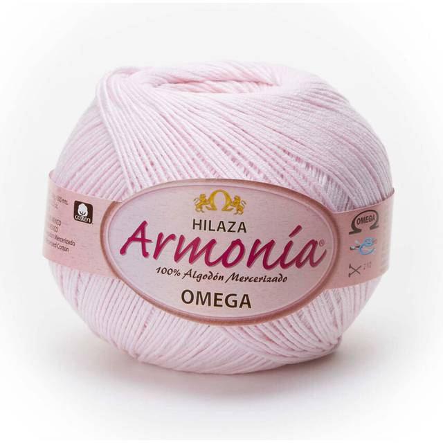 ARMONIA [100grs] by Omega - Fine 100% Mercerized Cotton Thread | Great for Crochet and Knitting - Color: 20 - Baby Pink 30