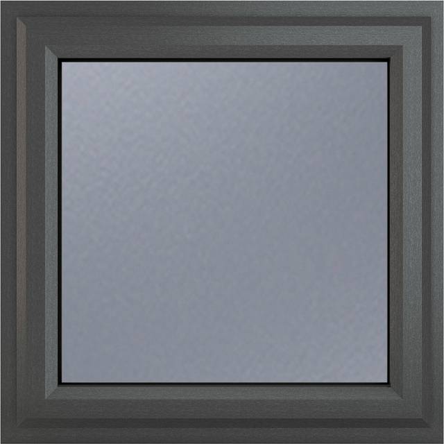 Crystal uPVC Triple Glazed Window Top Hung Opener Grey White Obscure Glass 820x820mm - Crystal-Direct - 820 x 820mm
