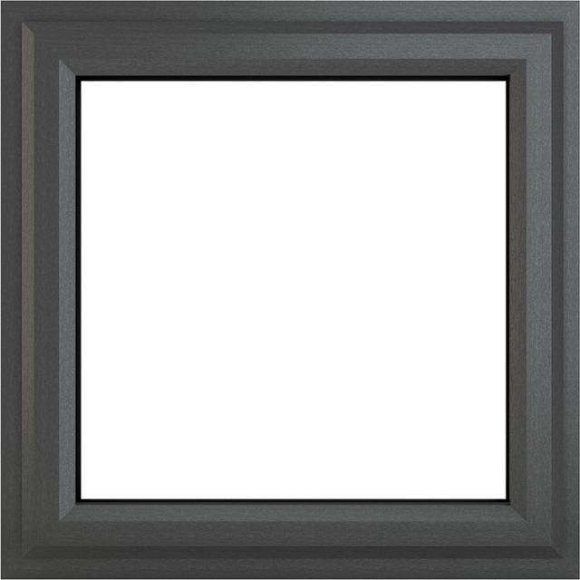 Crystal uPVC Triple Glazed Window Top Hung Opener Grey White Clear Glass 820x820mm - Crystal-Direct - 820 x 820mm