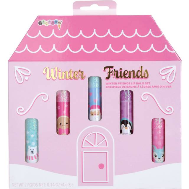 iscream Winter Friends 5-Piece Scented Holiday Lip Balm Set