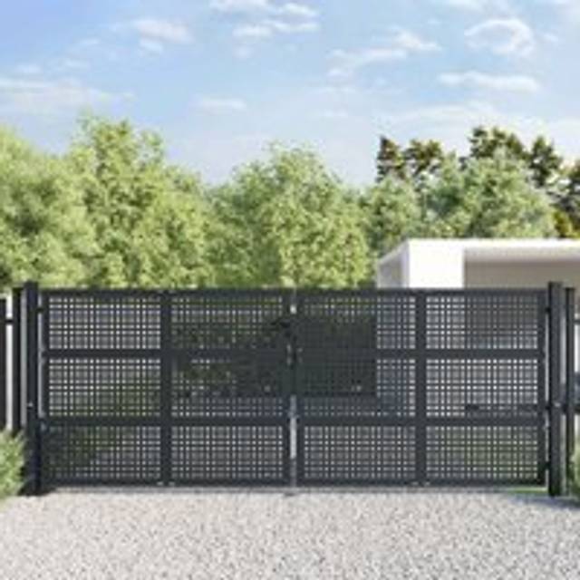Garden Gate Anthracite 400x200 cm Steel - Multi - One Size
