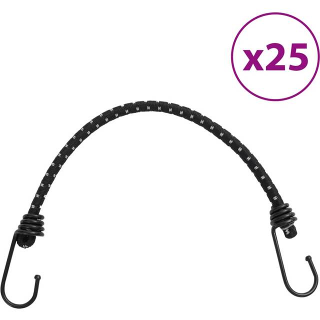 vidaXL Bungee Cords with Reflective Strips and Hooks 10 pcs 46 cm