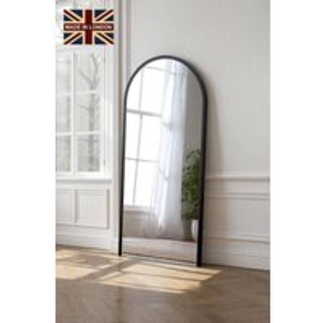 Yearn Mirrors Endless Large Full Length Arched Black Wall Mirror - One Size