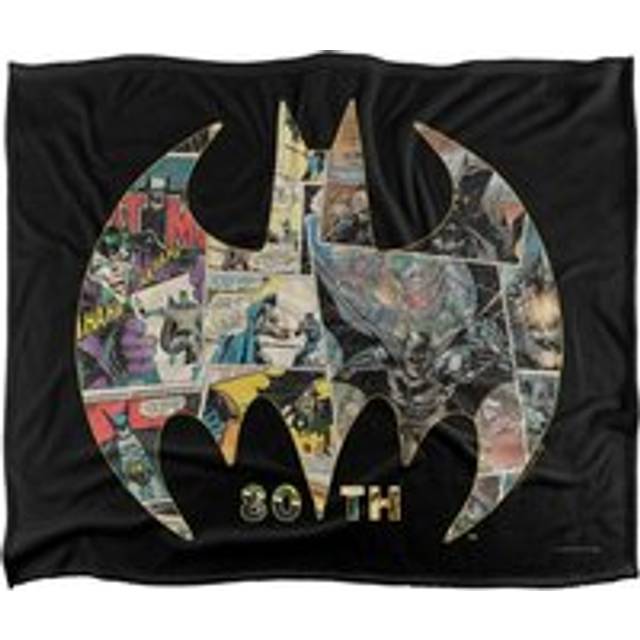 Batman 80Th Shield Blanket 152 x 127 cm - White - One Size