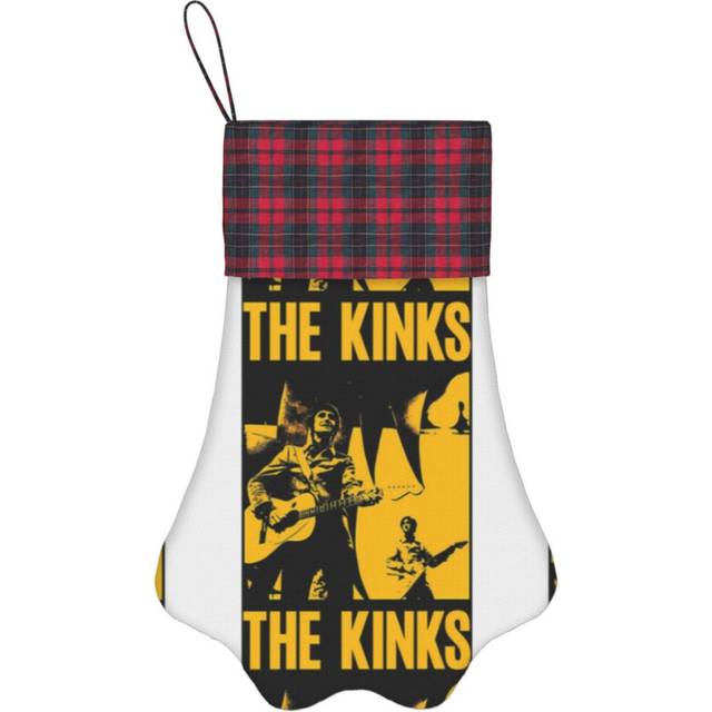 (Fan Tour Abum Song Music Vintage Band=6278) Paw Christmas Stockings Buffalo Tartan Plaid for Cats Dogs Pet Hanging Xmas Tree Decorations