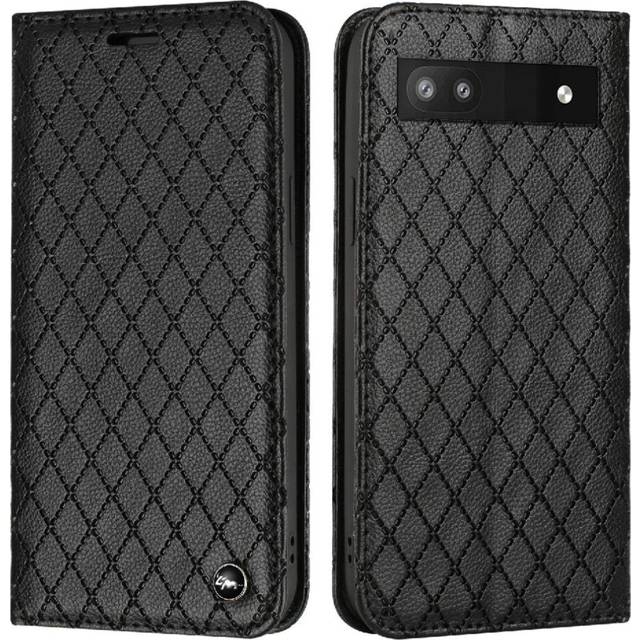 (Black) Case For Google Pixel 7A Card Slots Holder Magnetic Shell Flip Wallet Business