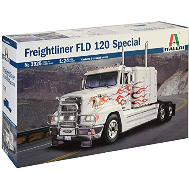 ITALERI 3925S 1:24 Freightliner FLD 120 (Classic), Stand Model Making, Crafts, Hobby, Gluing, Plastic Construction Kit, Unvarnished