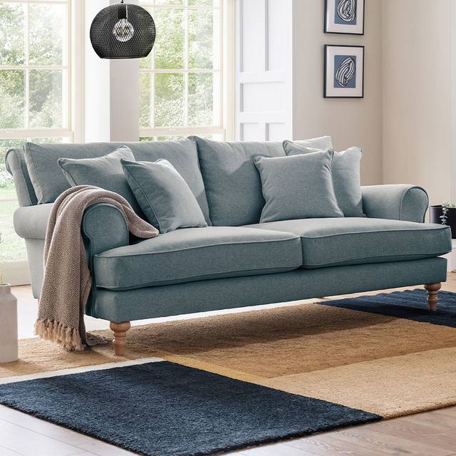 Eastwood Faro 2 Seater Medium Denim Sofa - Blue - 110 x 200 x 78cm